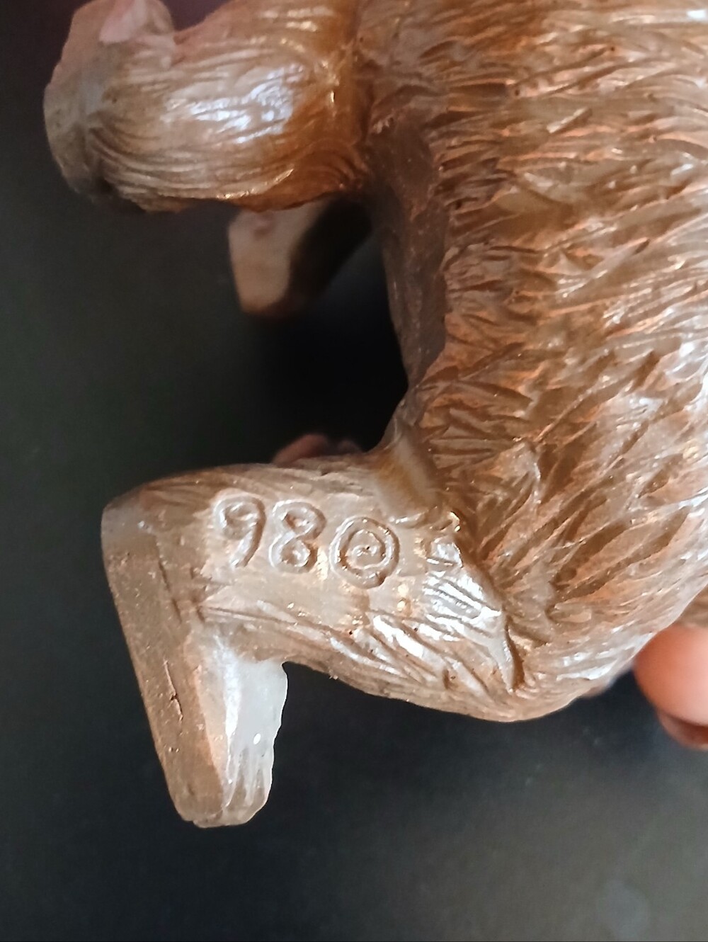 Vintage Ape Figure With Red Eyes- Dated - 4.5" - Picture 4 of 4